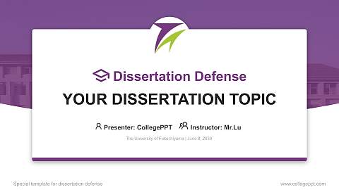 The University of Fukuchiyama Graduation Thesis Defense PPT Template