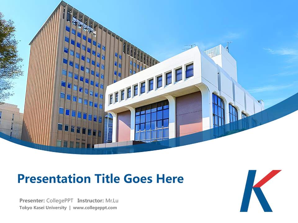 Tokyo Kasei University Course/Courseware Creation PPT Template4:3 ratio PPT effect preview image5