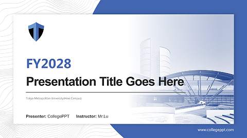 Tokyo Metropolitan University(Hino Campus) Academic Presentation/Research Findings Report PPT Template