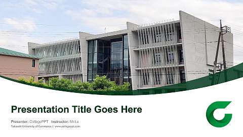 Takasaki University of Commerce Course/Courseware Creation PPT Template