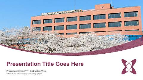 Tohoku Fukushi University Course/Courseware Creation PPT Template