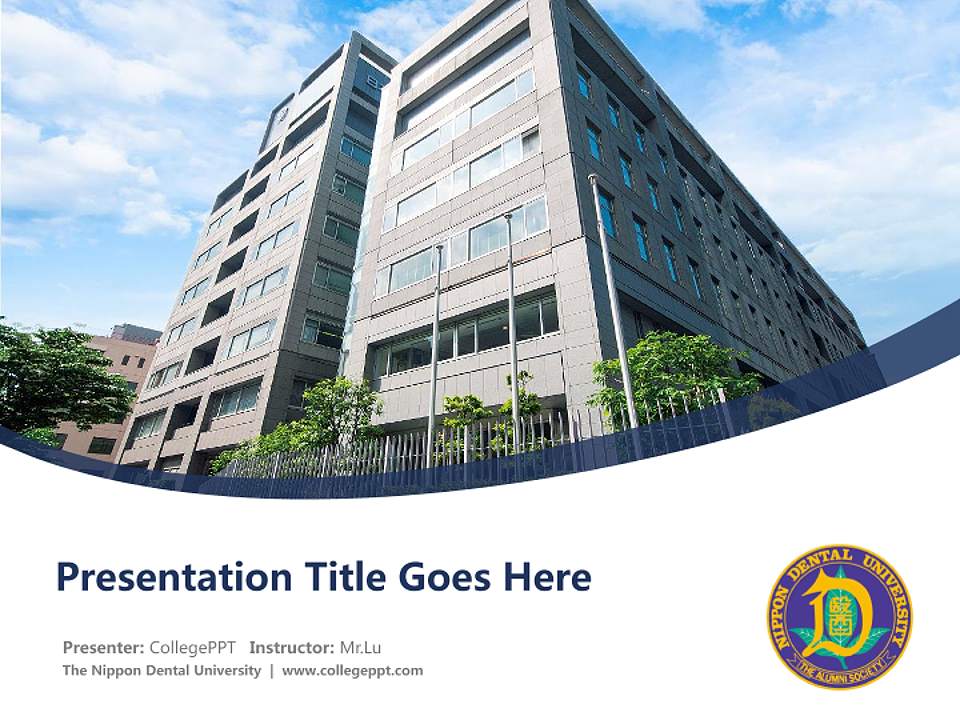The Nippon Dental University Course/Courseware Creation PPT Template4:3 ratio PPT effect preview image5