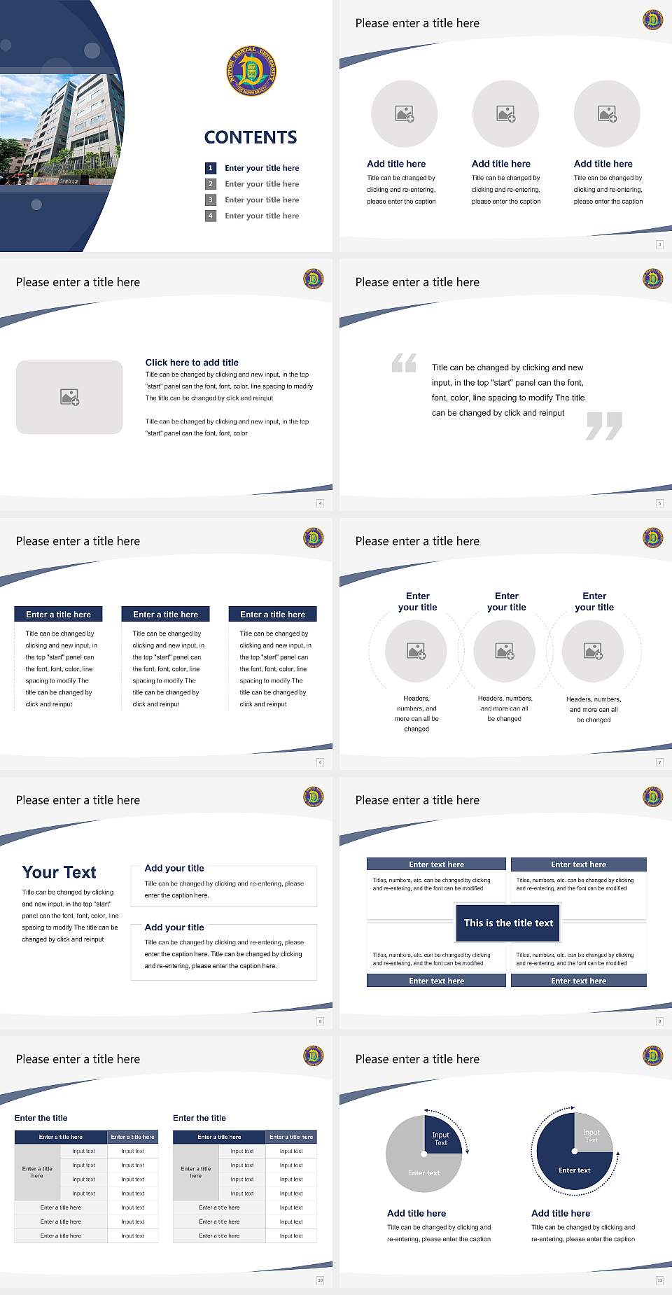 The Nippon Dental University Course/Courseware Creation PPT Template4:3 ratio PPT effect preview image2