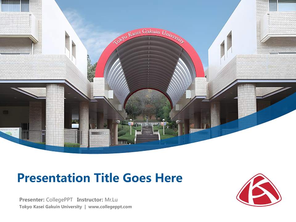 Tokyo Kasei Gakuin University Course/Courseware Creation PPT Template4:3 ratio PPT effect preview image5