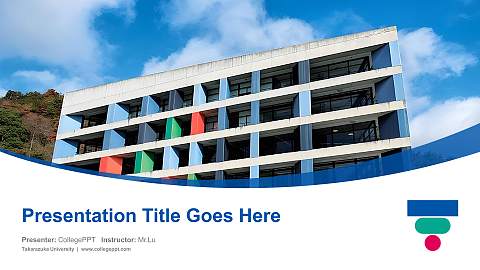 Takarazuka University Course/Courseware Creation PPT Template