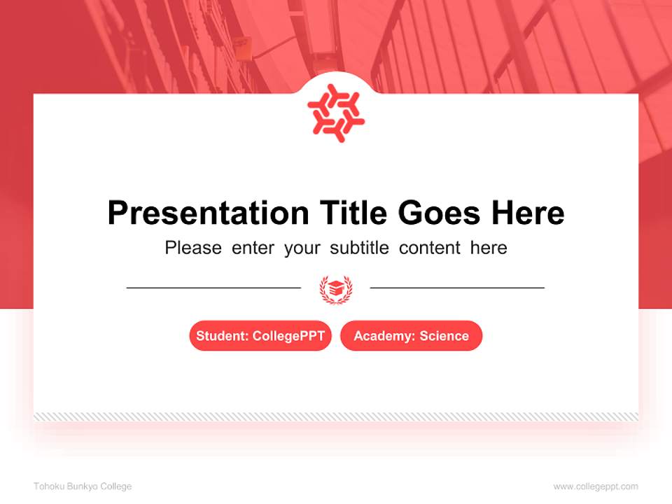 Tohoku Bunkyo College National Scholarship Defense PPT Template4:3 ratio PPT effect preview image4