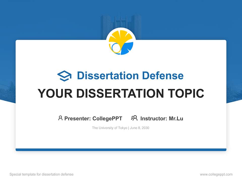 The University of Tokyo Graduation Thesis Defense PPT Template4:3 ratio PPT effect preview image7