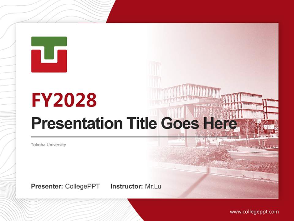 Tokoha University Academic Presentation/Research Findings Report PPT Template4:3 ratio PPT effect preview image5