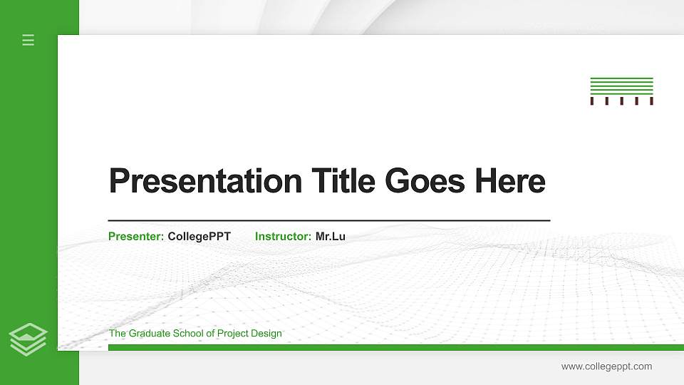 The Graduate School of Project Design Thesis Proposal/Graduation Defense PPT Template16:9 ratio PPT effect preview image
