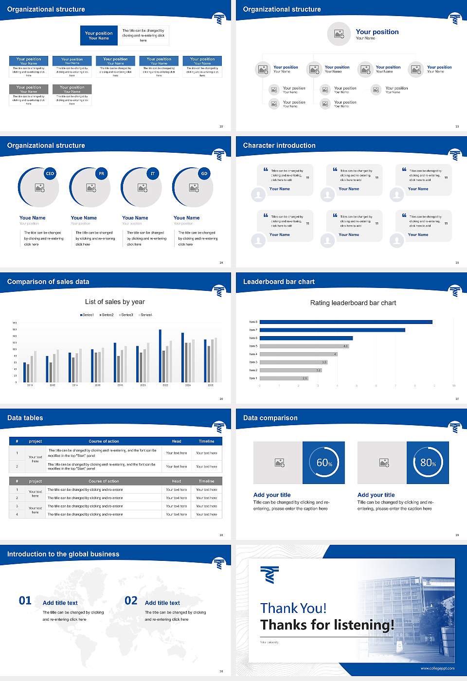 Tokai University Academic Presentation/Research Findings Report PPT Template16:9 ratio PPT effect preview image4