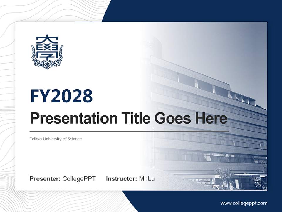 Teikyo University of Science Academic Presentation/Research Findings Report PPT Template4:3 ratio PPT effect preview image5