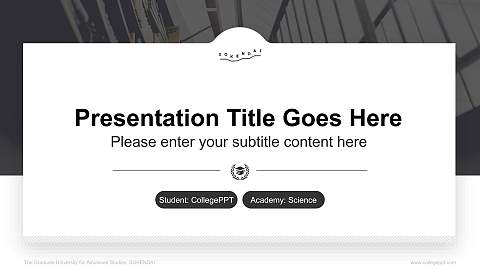 The Graduate University for Advanced Studies, SOKENDAI National Scholarship Defense PPT Template