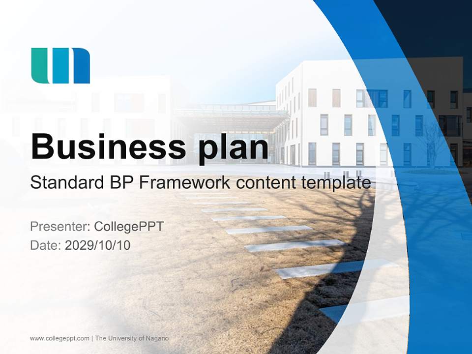 The University of Nagano Competition/Entrepreneurship Contest PPT Template4:3 ratio PPT effect preview image9