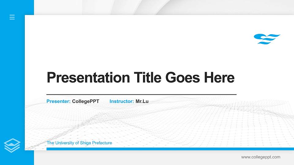 The University of Shiga Prefecture Thesis Proposal/Graduation Defense PPT Template16:9 ratio PPT effect preview image