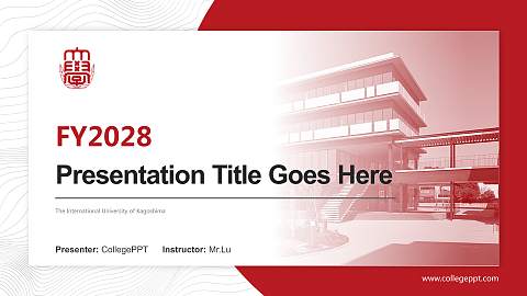 The International University of Kagoshima Academic Presentation/Research Findings Report PPT Template