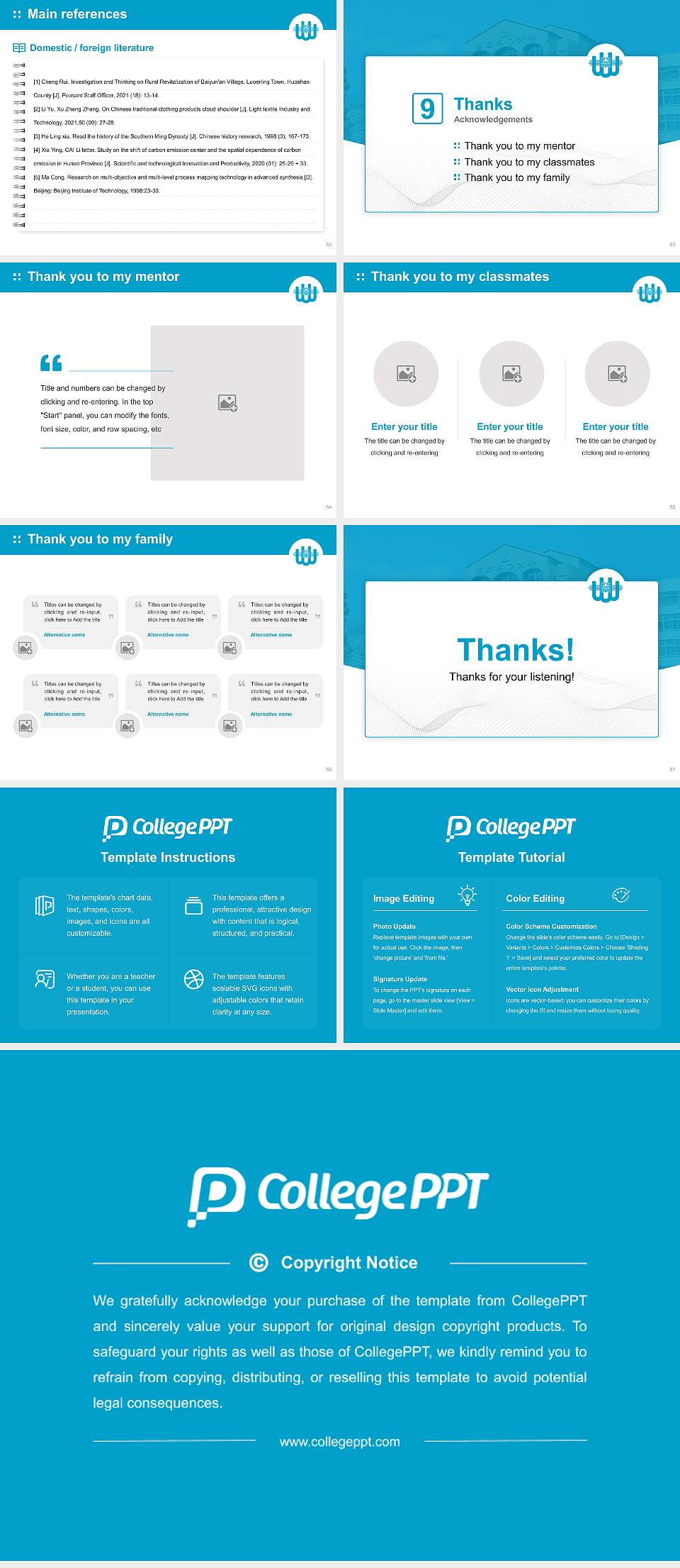 Tokyo Junshin University Graduation Thesis Defense PPT Template4:3 ratio PPT effect preview image7