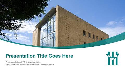 Tohoku University of Community Service and Science Course/Courseware Creation PPT Template