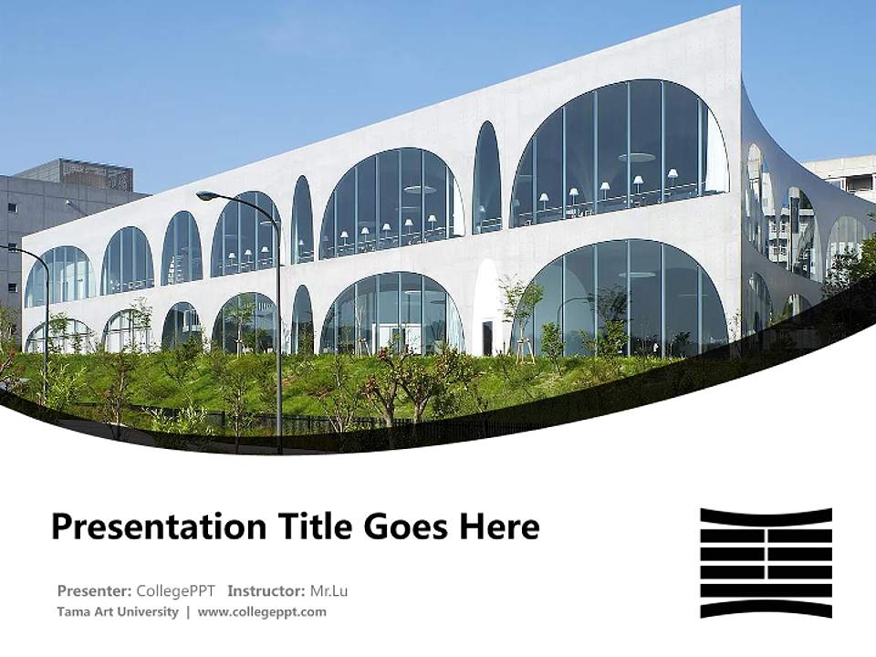Tama Art University Course/Courseware Creation PPT Template4:3 ratio PPT effect preview image5