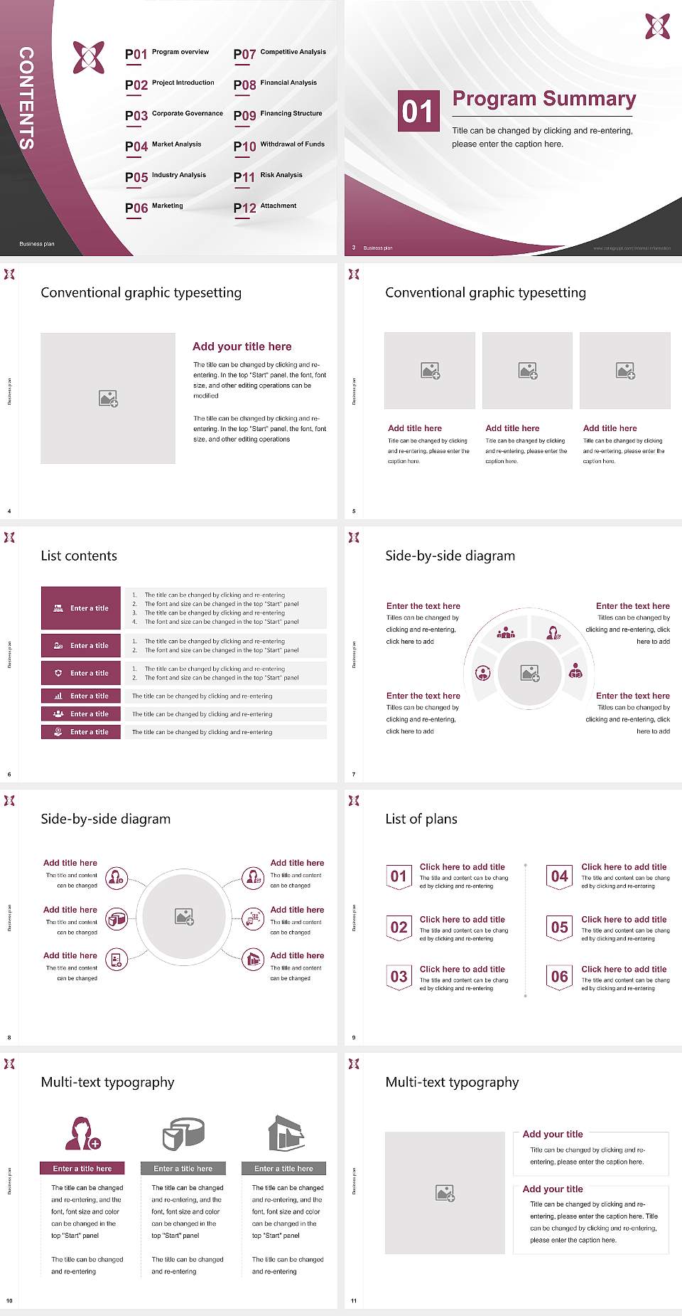 Tohoku Fukushi University Competition/Entrepreneurship Contest PPT Template4:3 ratio PPT effect preview image2