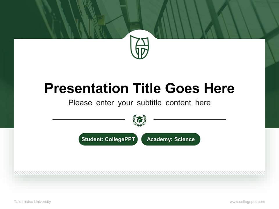 Takamatsu University National Scholarship Defense PPT Template4:3 ratio PPT effect preview image4