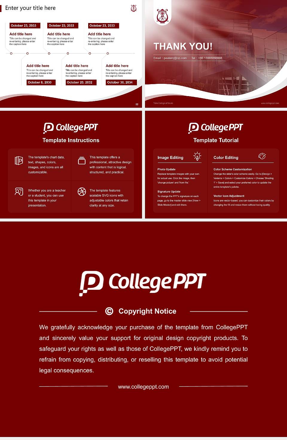 Toho College of Music Lecture Sharing and Networking Event PPT Template4:3 ratio PPT effect preview image4