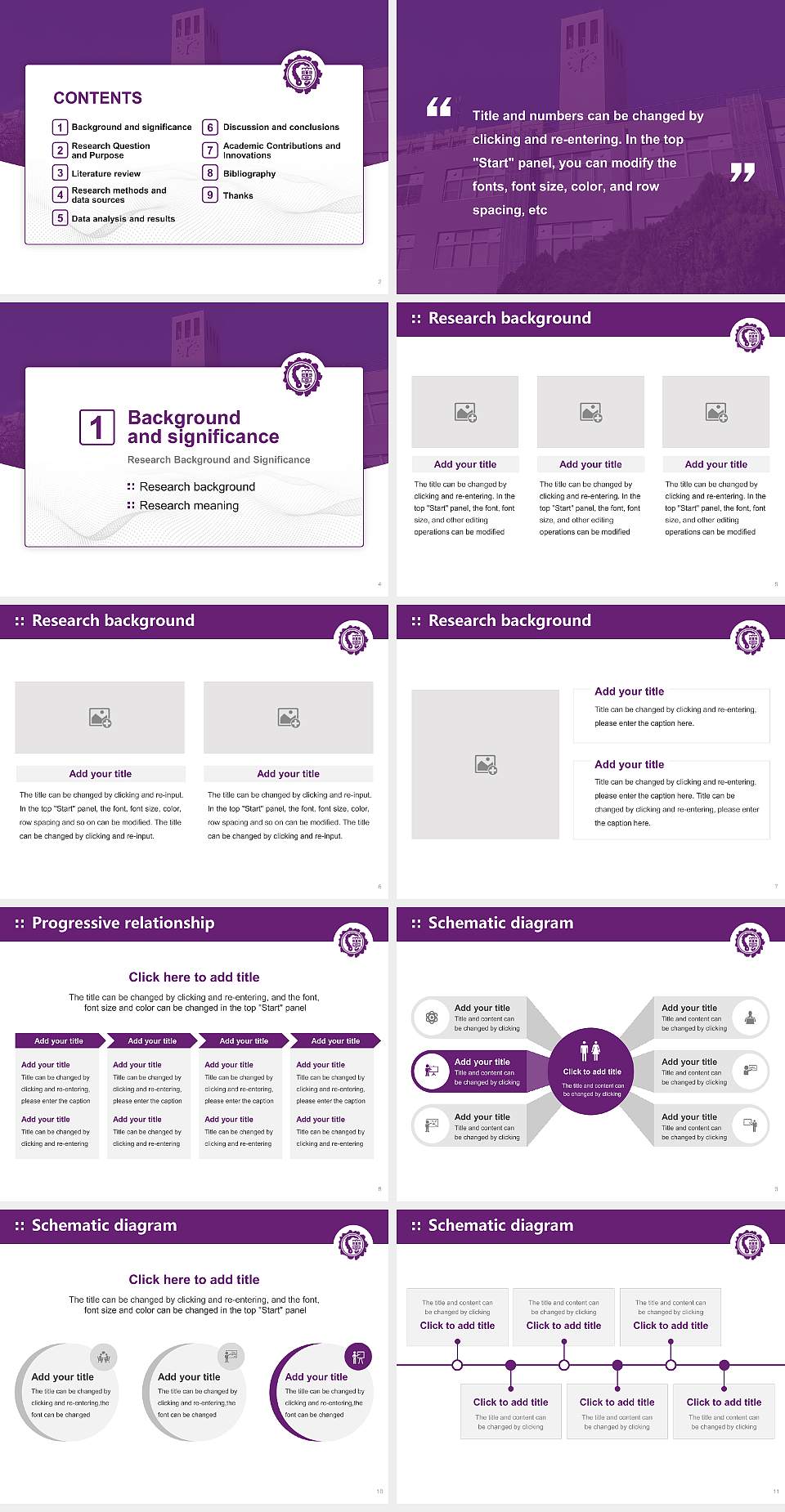 Tokyo Gakugei University Graduation Thesis Defense PPT Template4:3 ratio PPT effect preview image2