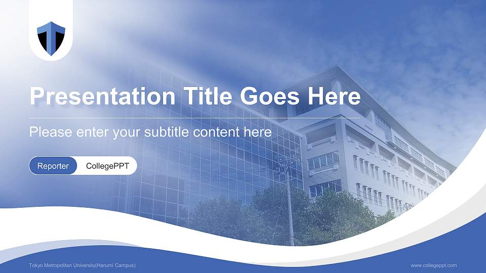 Tokyo Metropolitan University(Harumi Campus) Lecture Sharing and Networking Event PPT Template16:9 ratio PPT effect preview image