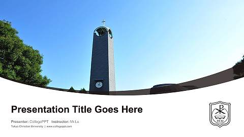 Tokyo Christian University Course/Courseware Creation PPT Template