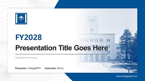 Tokyo Institute of Technology Academic Presentation/Research Findings Report PPT Template