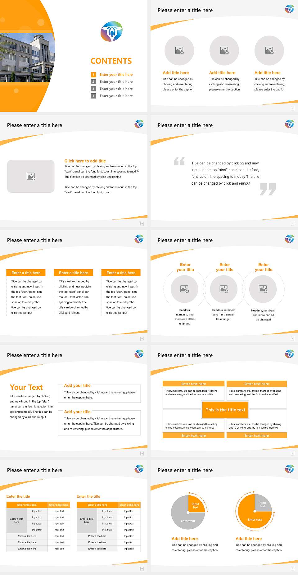 Tohoku Bunka Gakuen University Course/Courseware Creation PPT Template4:3 ratio PPT effect preview image2
