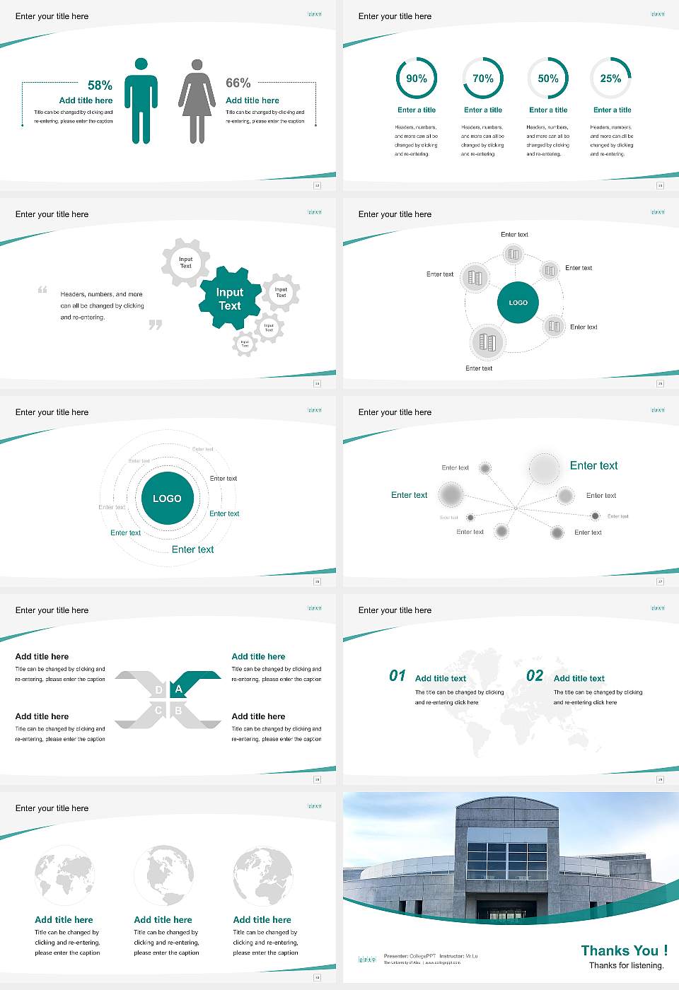 The University of Aizu Course/Courseware Creation PPT Template16:9 ratio PPT effect preview image4