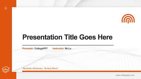 Takushoku University（ Bunkyō Ward） Thesis Proposal/Graduation Defense PPT Template