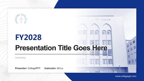 Tenshi College Academic Presentation/Research Findings Report PPT Template