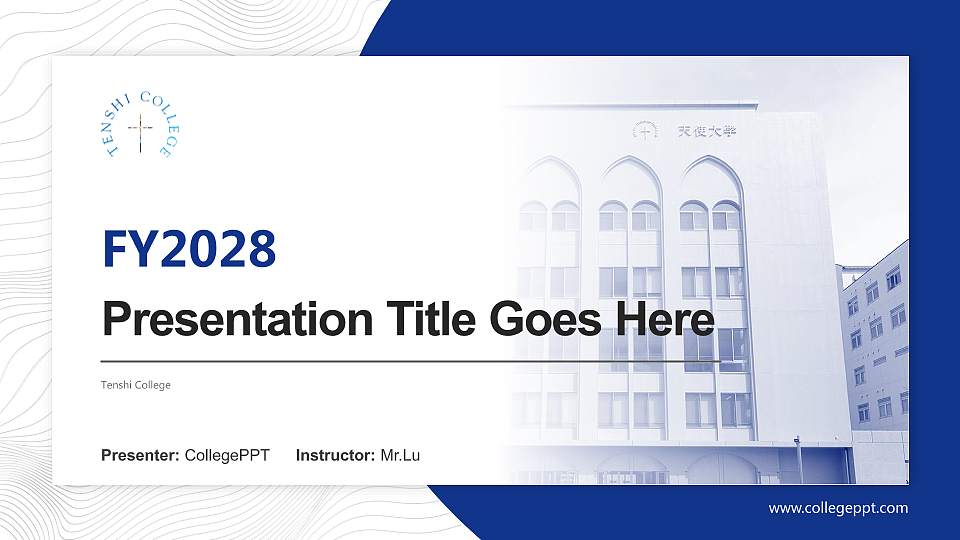 Tenshi College Academic Presentation/Research Findings Report PPT Template16:9 ratio PPT effect preview image