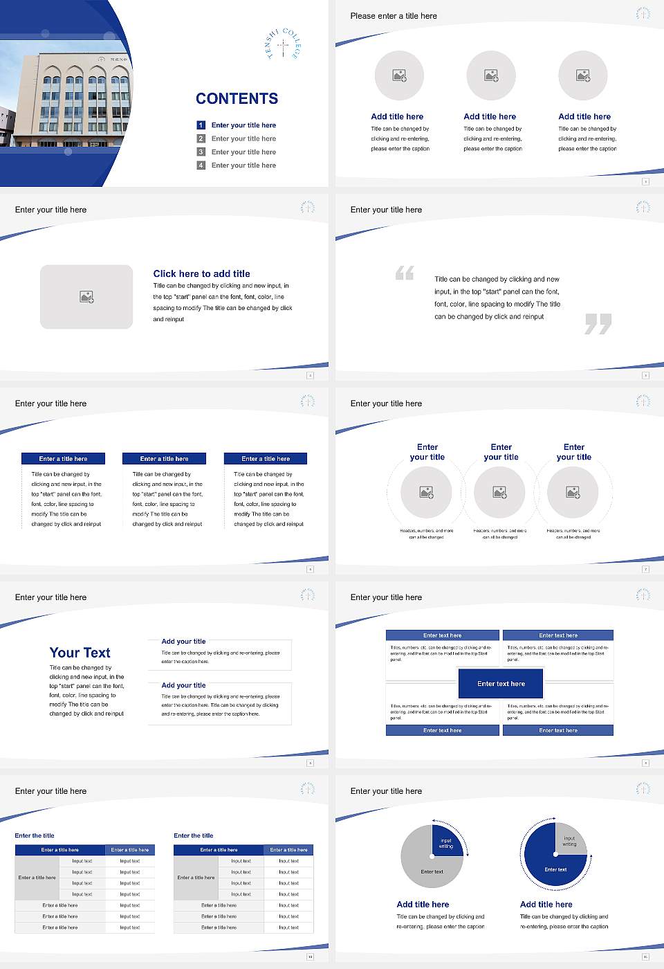 Tenshi College Course/Courseware Creation PPT Template16:9 ratio PPT effect preview image2