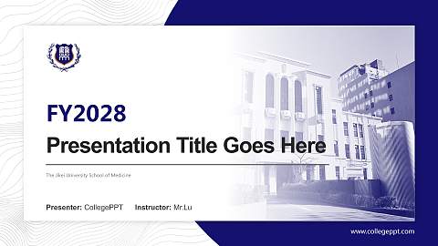 The Jikei University School of Medicine Academic Presentation/Research Findings Report PPT Template