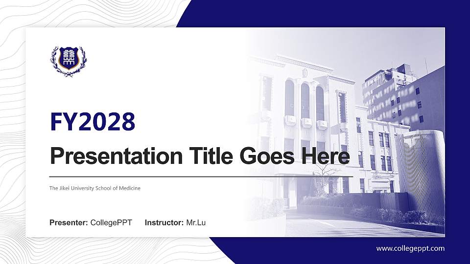 The Jikei University School of Medicine Academic Presentation/Research Findings Report PPT Template16:9 ratio PPT effect preview image