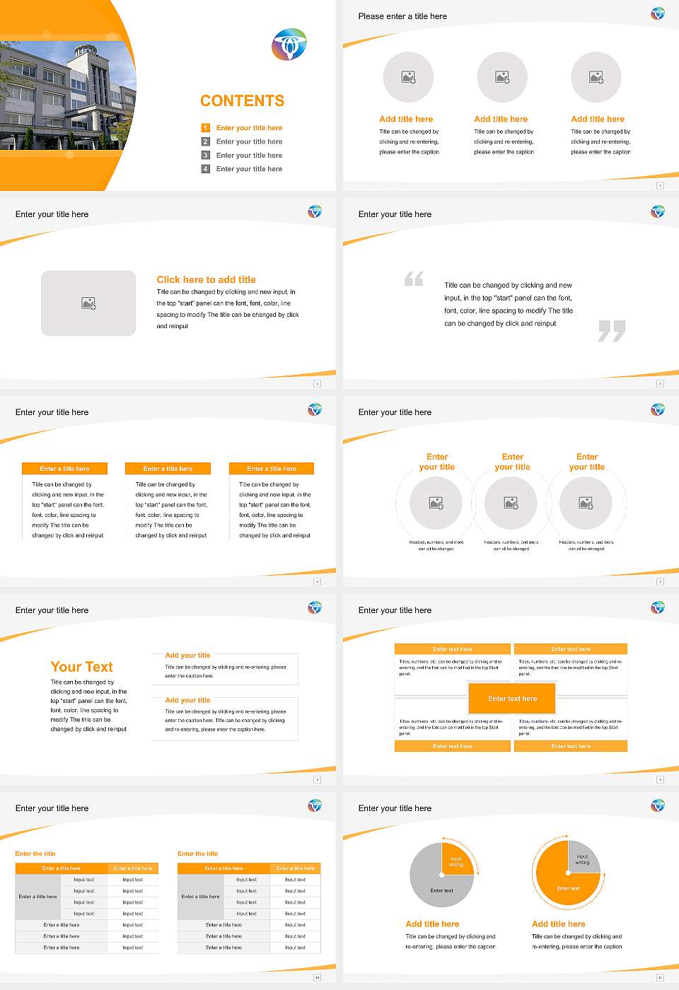 Tohoku Bunka Gakuen University Course/Courseware Creation PPT Template16:9 ratio PPT effect preview image2