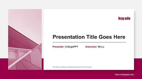The Kyoto College of Graduate Studies for Informatics General PPT Template