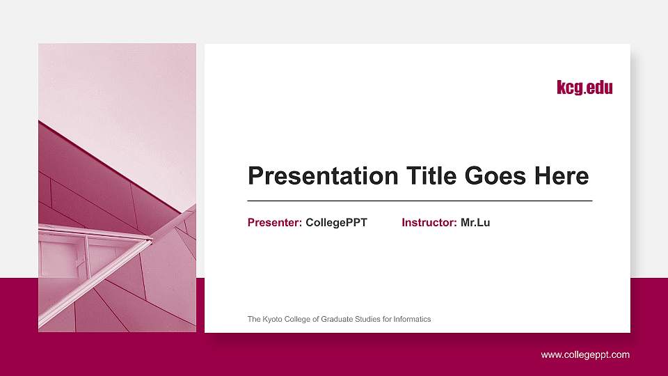 The Kyoto College of Graduate Studies for Informatics General PPT Template16:9 ratio PPT effect preview image