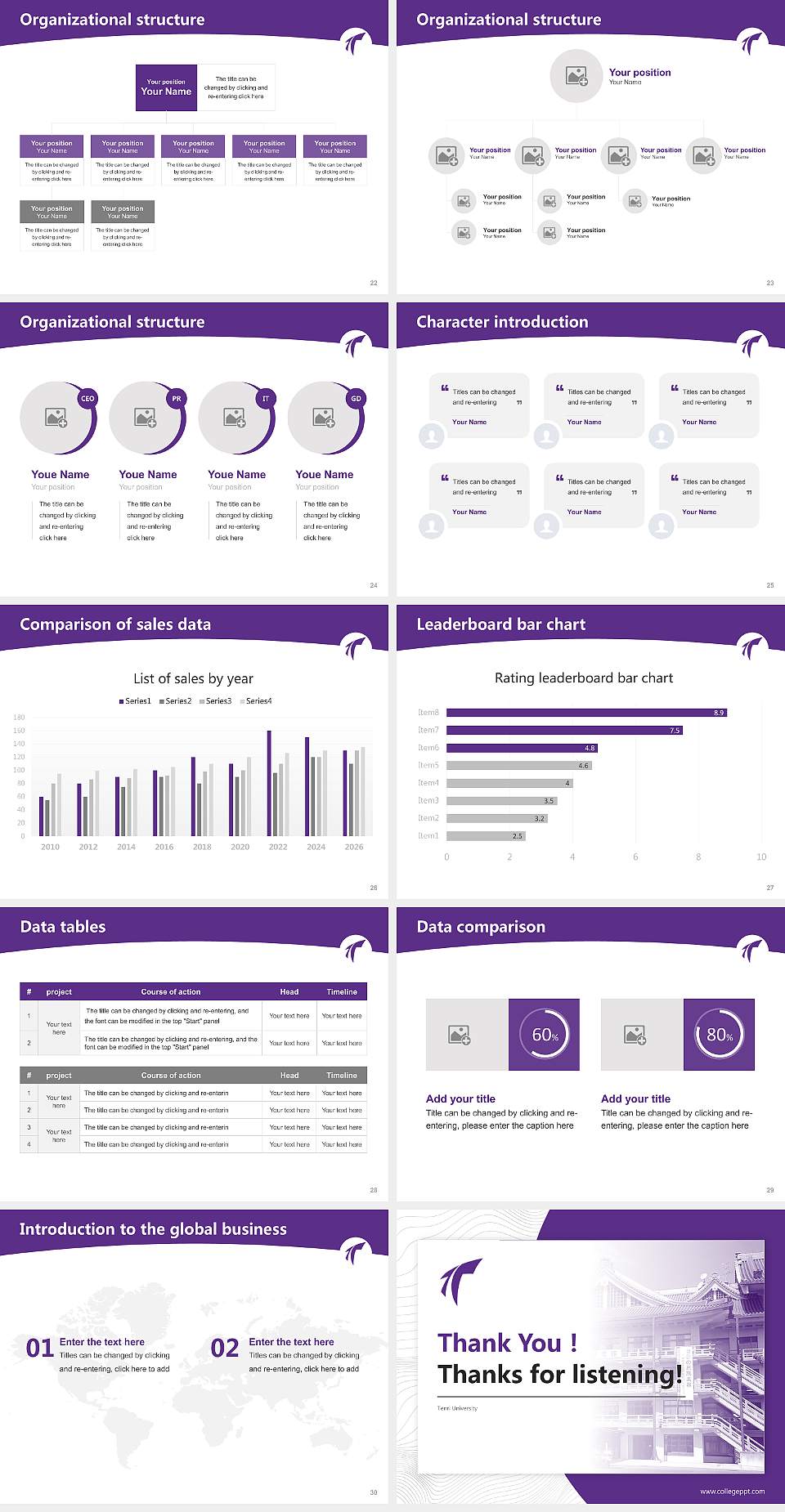 Tenri University Academic Presentation/Research Findings Report PPT Template4:3 ratio PPT effect preview image4