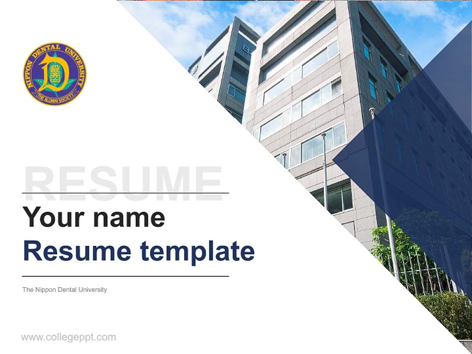 The Nippon Dental University Resume PPT Template4:3 ratio PPT effect preview image5