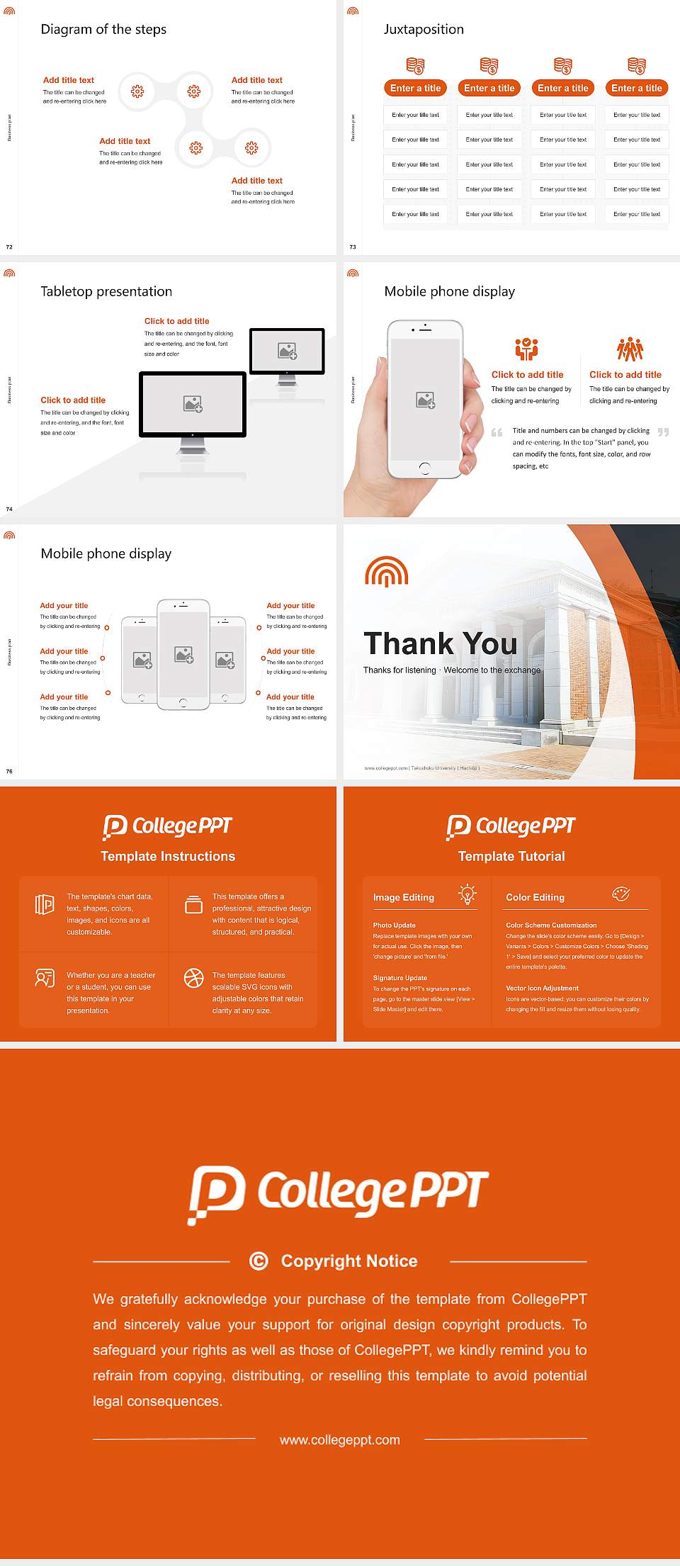 Takushoku University（Hachiōji） Competition/Entrepreneurship Contest PPT Template4:3 ratio PPT effect preview image9