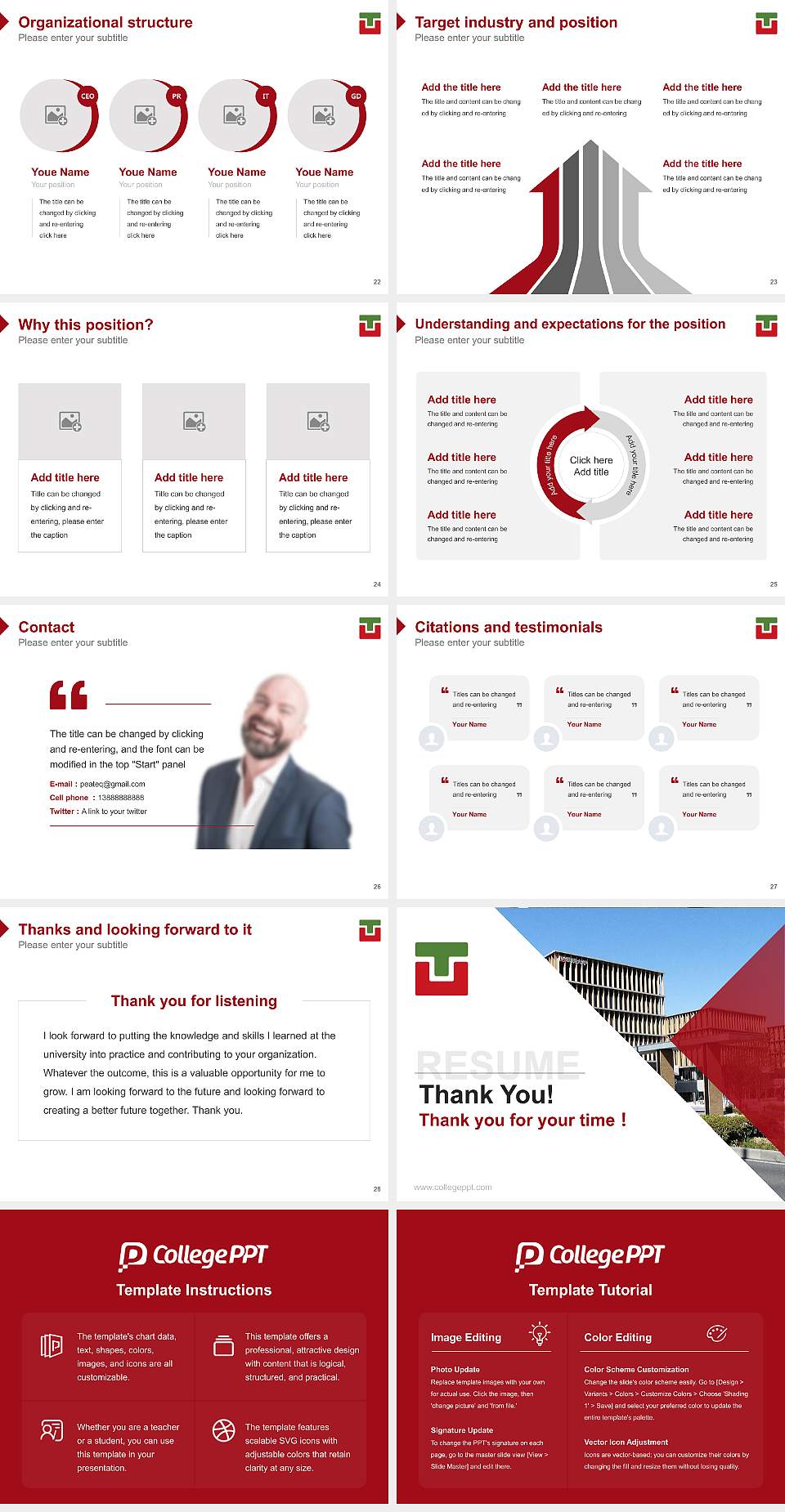 Tokoha University Resume PPT Template4:3 ratio PPT effect preview image4