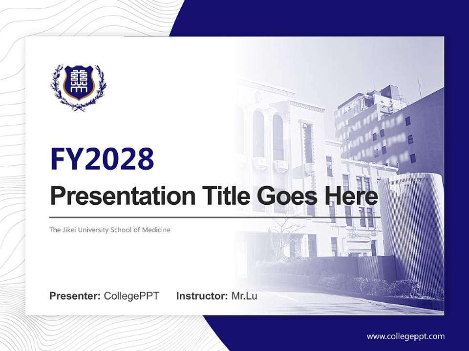 The Jikei University School of Medicine Academic Presentation/Research Findings Report PPT Template4:3 ratio PPT effect preview image5