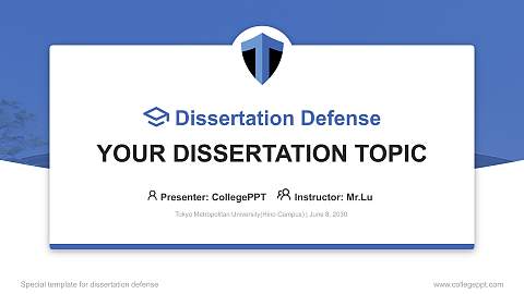 Tokyo Metropolitan University(Hino Campus) Graduation Thesis Defense PPT Template