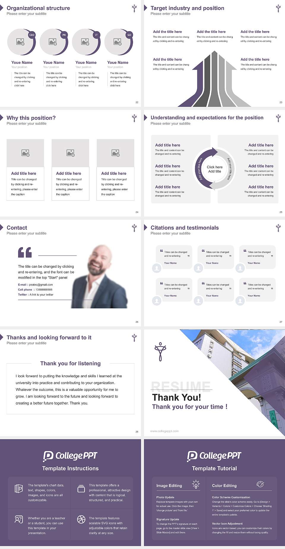 Taisho University Resume PPT Template4:3 ratio PPT effect preview image4