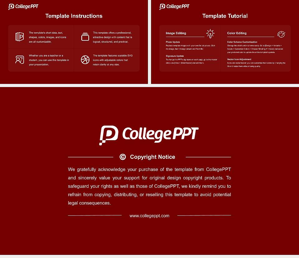 Toho College of Music Course/Courseware Creation PPT Template16:9 ratio PPT effect preview image5