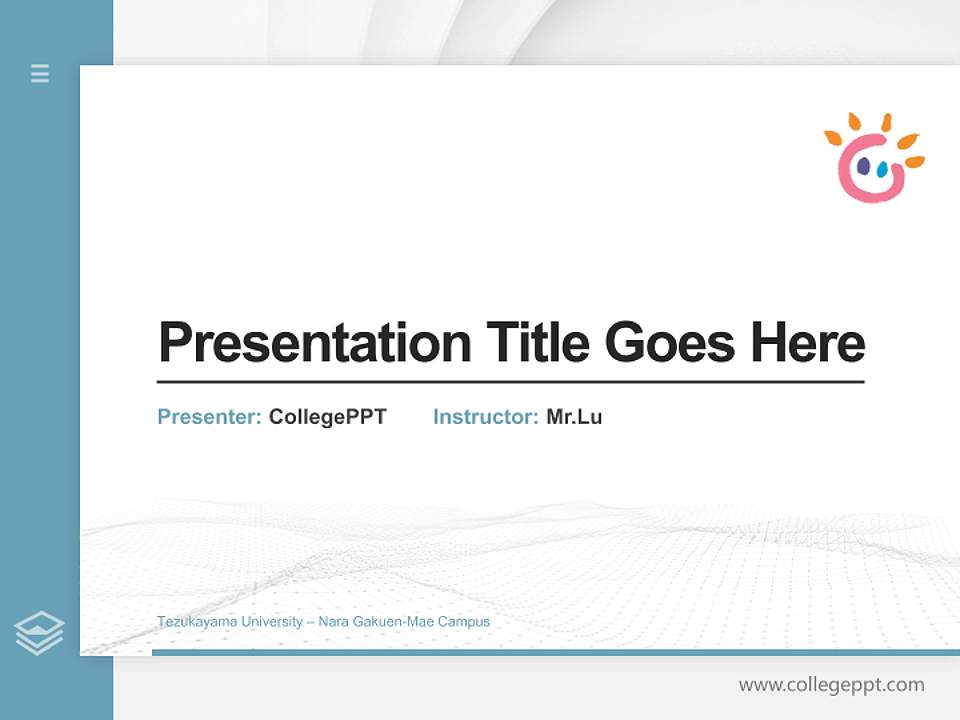 Tezukayama University – Nara Gakuen-Mae Campus Thesis Proposal/Graduation Defense PPT Template4:3 ratio PPT effect preview image5