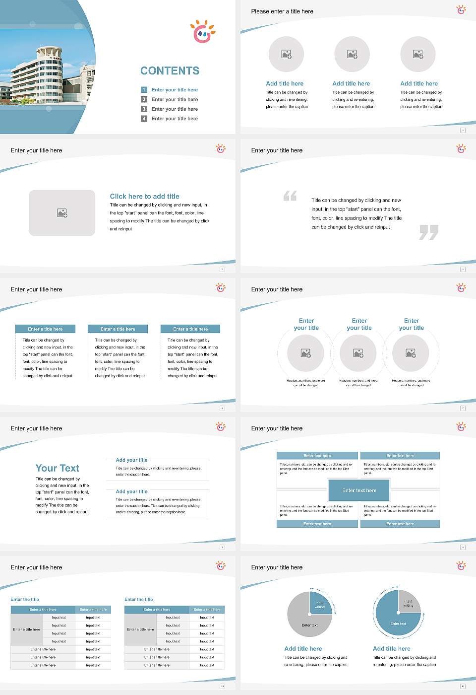 Tezukayama University – Nara Gakuen-Mae Campus Course/Courseware Creation PPT Template16:9 ratio PPT effect preview image2